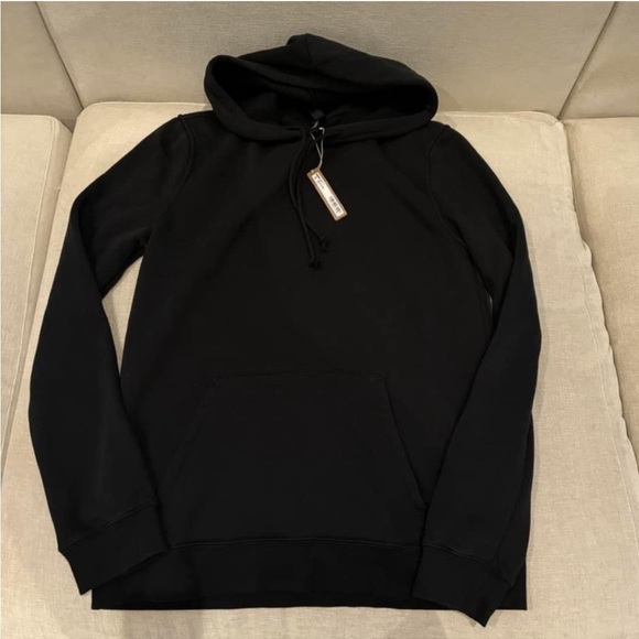 NWT SKIMS Lounge Fleece Hoodie in Washed Onyx Black XS - Picture 5 of 5